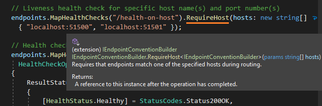 Liveness health check for specific host and port - code